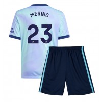 Arsenal Mikel Merino #23 3rd trikot Kinder 2024-25 Kurzarm (+ Kurze Hosen)